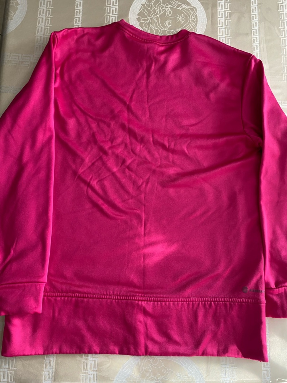 adidas Bright Pink Long Sleeve Crew Sweatshirt - Picture 6 of 10